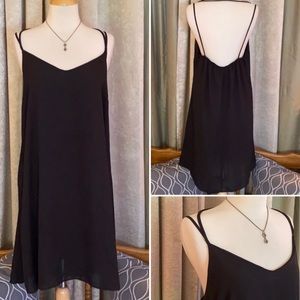 Finn & Clover Black Slip Dress L